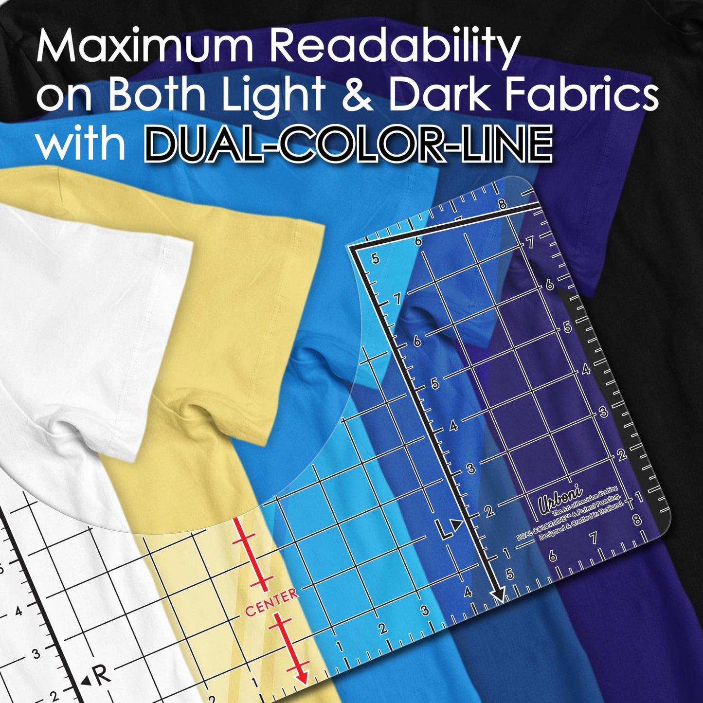 (Upgraded - XL Size) Tshirt Ruler Guide Vinyl Alignment - Shirt Measurement Tool Placement Center Design, DTF Template, Left Chest Logo, Accessories for Cricut, Heat Press Sublimation Iron on HTV