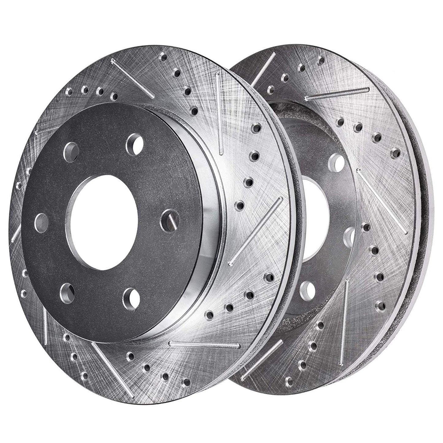 Detroit Axle - Rear Brake Kit for 1999-2006 Chevy GMC Sierra Silverado 1500, 00-01 Tahoe Yukon, 03-05 Astro Safari Replacement Drilled Slotted Disc Brake Rotors Ceramic Brakes Pads: 12.78" inch Rotor