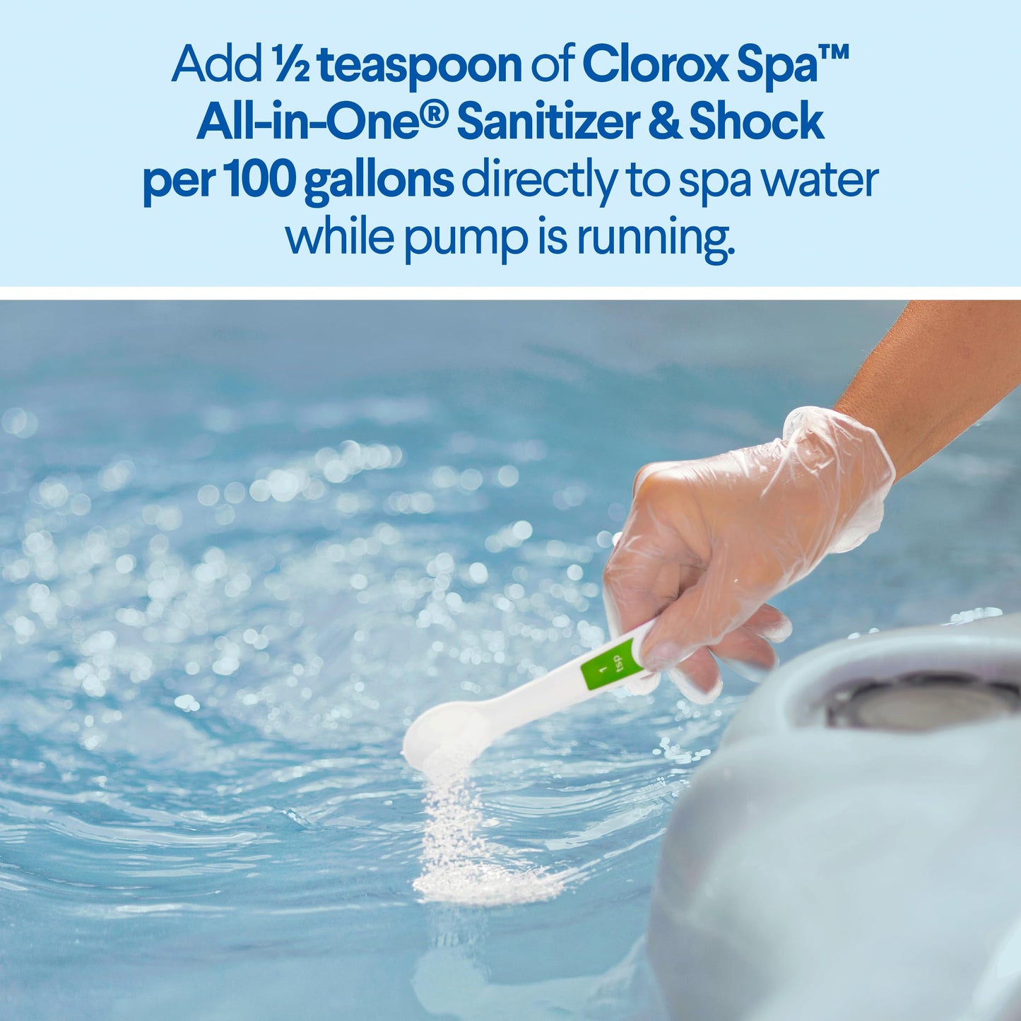 Clorox® Pool&Spa™ Spa Water All-in-One Sanitizer & Shock, Destroys Contaminants, Clears Cloudy Water, 2LB (Pack of 1)
