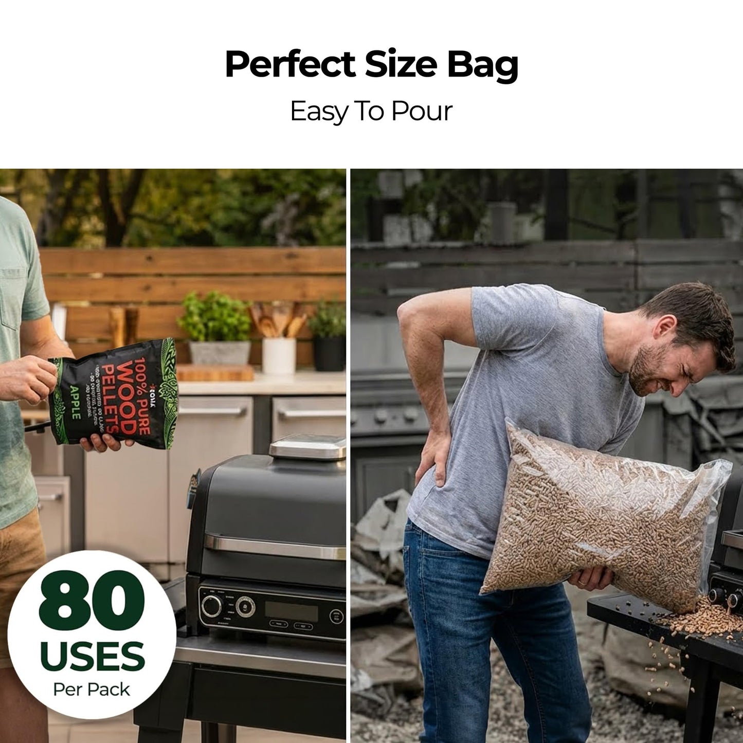 Kona Wood Pellets All Variety Pack, Intended for Ninja Woodfire Outdoor Grill, Wood Fire Oven & Smoker, 8, 1lb Resealable Bags