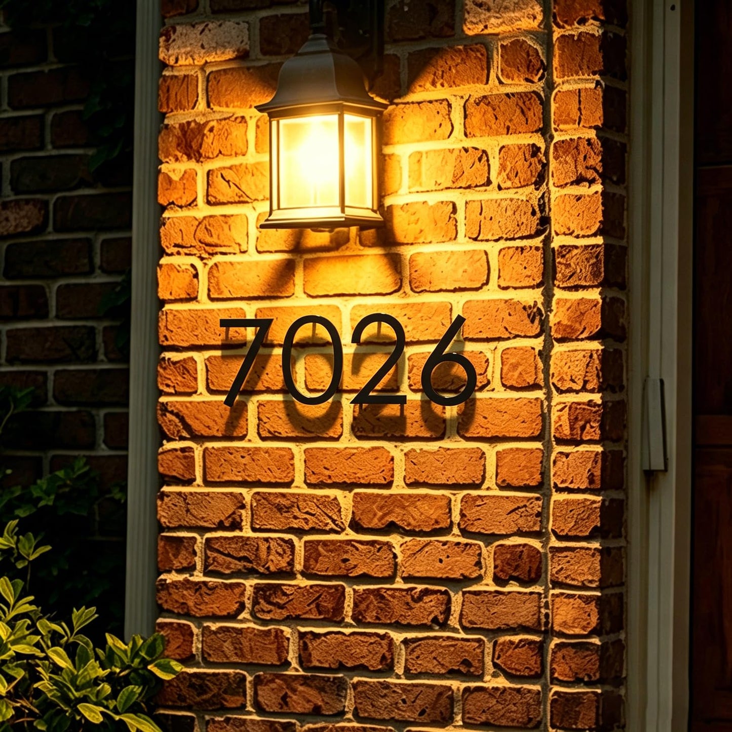 Modern House Numbers for Outside, 5 Inch Floating House Numbers, Metal Address Sign, Mailbox Number, with Nail Kit, Never Rust, Matte Black (Black, 7)
