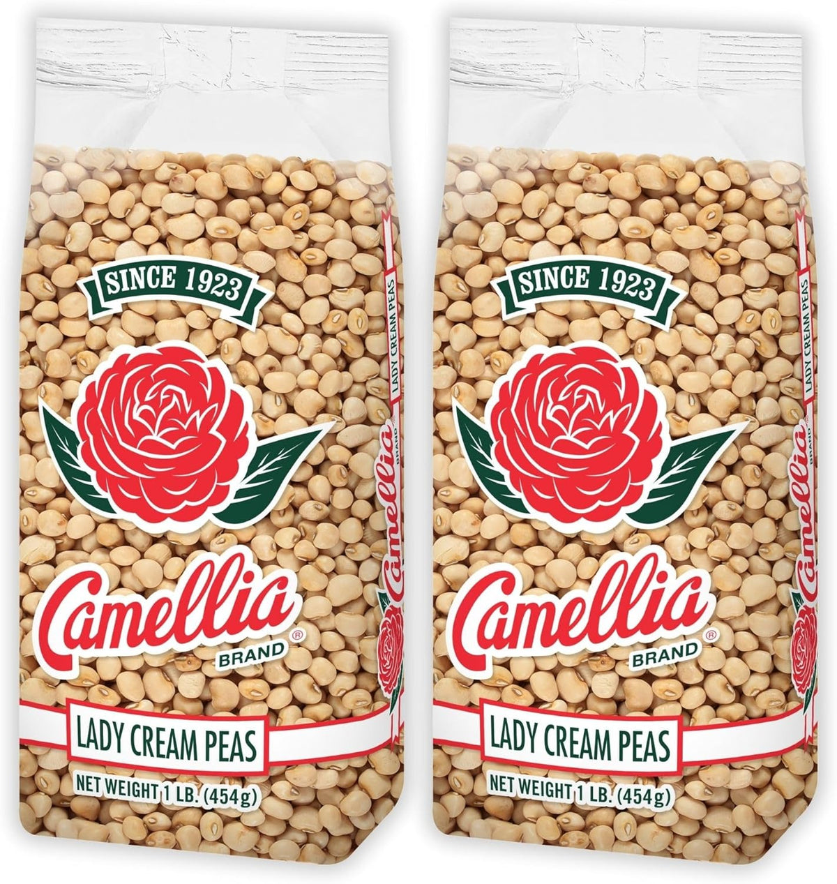 Camellia Brand Dried Lady Cream Peas – Premium Creamy Southern Peas for Traditional Southern Dishes, Succotash, Soups, Stews, Salads, and Vegetarian Meals – Non-GMO, Gluten-Free, High Protein, 1 Pound (Pack of 2)