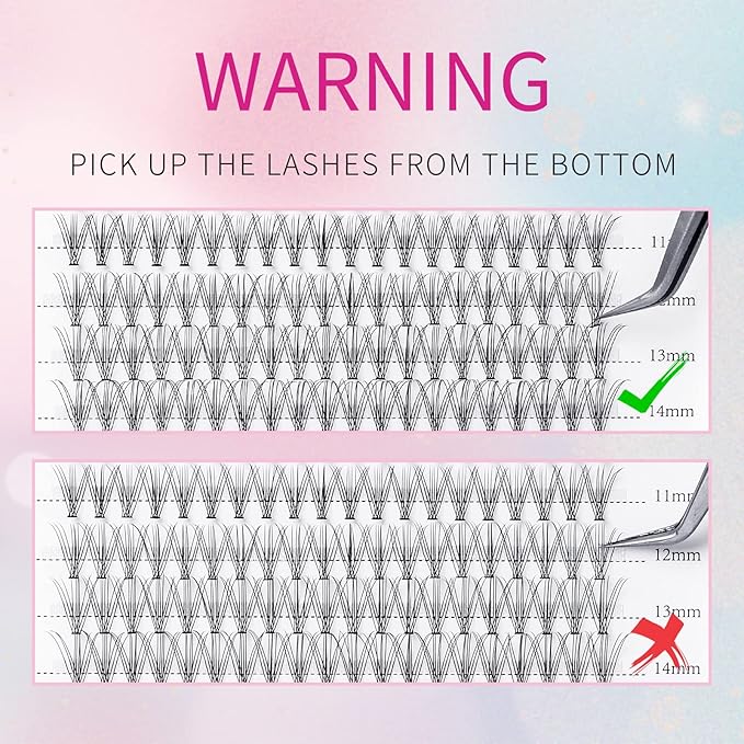 Lash Clusters Extensions Large Tray Individual Lashes 10D 20D Mix Natural Soft C Cur Black Faux Mink Volume Lash Extensions Reusable Artificial Eyelashes (10D+20D-0.07-C, 8-16mm)