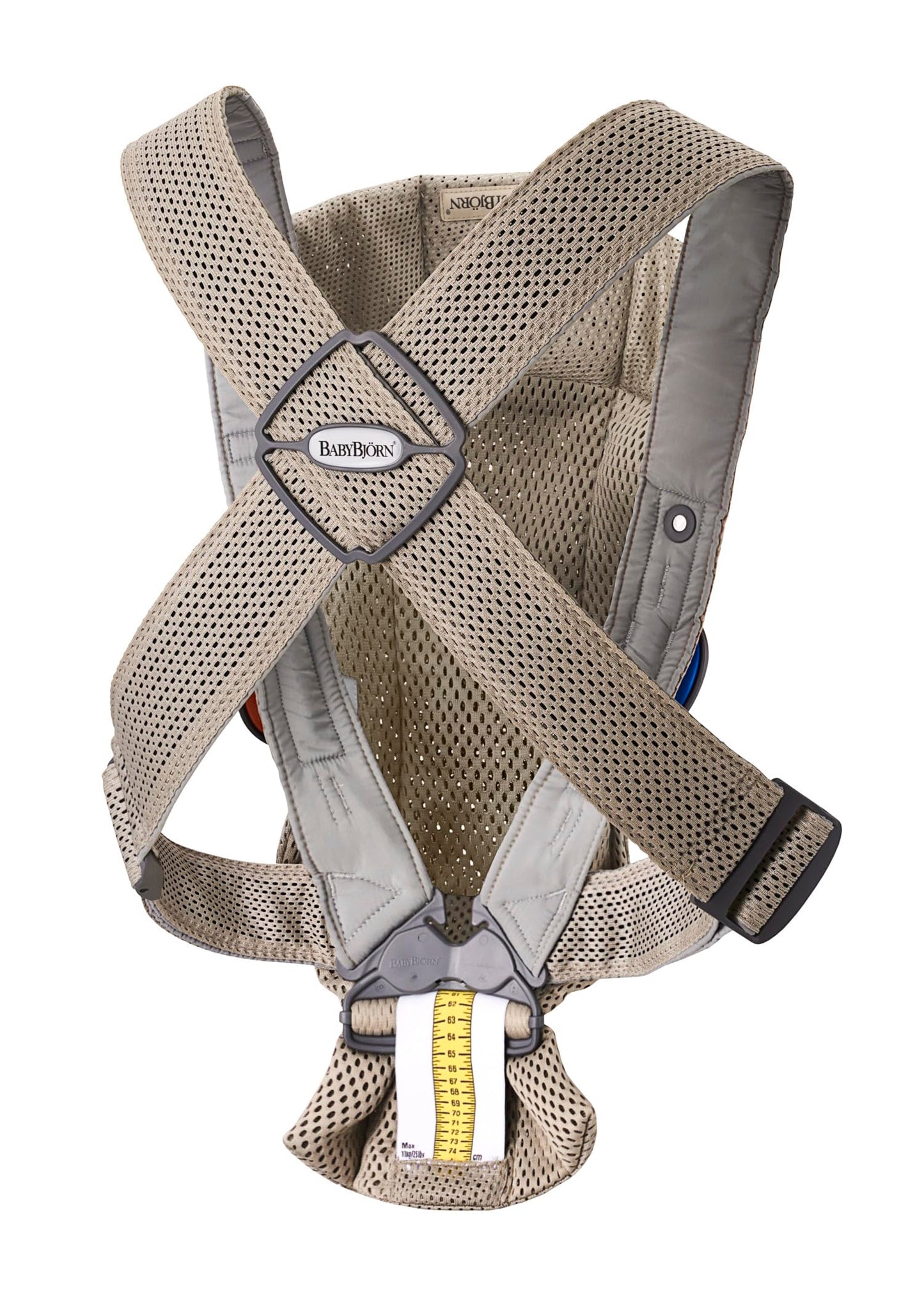 BabyBjörn Baby Carrier Mini, Gray Beige, 3D Mesh Newborn Carrier (7-25 lbs), Ergonomic, Easy-to-Use
