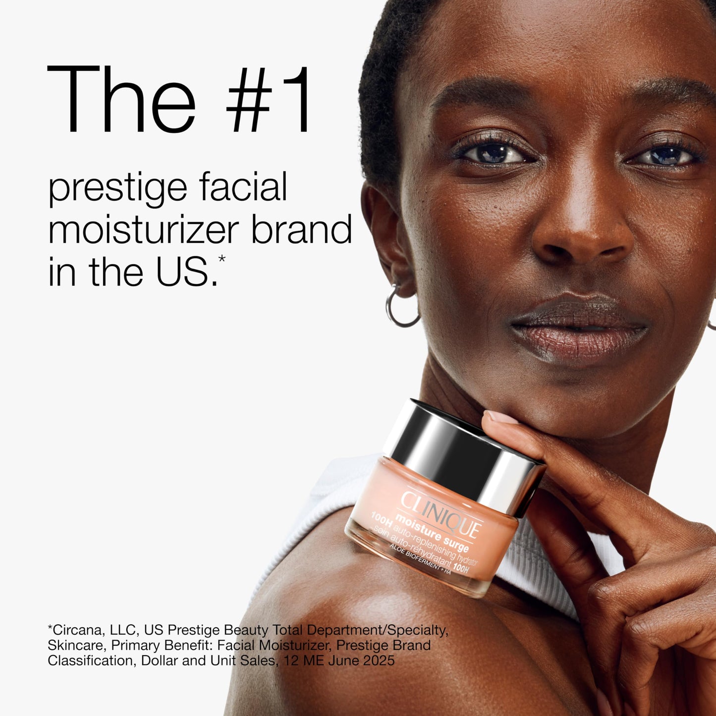 Clinique Moisture Surge 100H Auto-Replenishing Hydrator Oil Free Face Moisturizer | With Hyaluronic Acid, Aloe Bioferment and Vitamins C + E | Hydrating + Moisturizing, Mini Travel Size, 0.5 Fl Oz