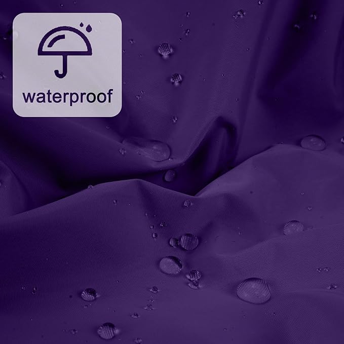 Reusable Shower Cap for Women, Large Waterproof Shower Bonnet with Elastic Band, Washable Bath Hair Cap for Long, Curly Hair, Braids, Daily Shower, Home Spa, Travel(Dark Purple)