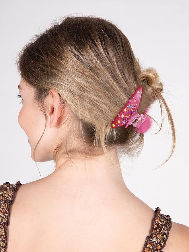 LILIE&WHITE Hair Clip, Hot Pink Acrylic Claws Hair Clips for Women, Medium Size, Nonslip Jaw Hair Clips, Hair Accessory