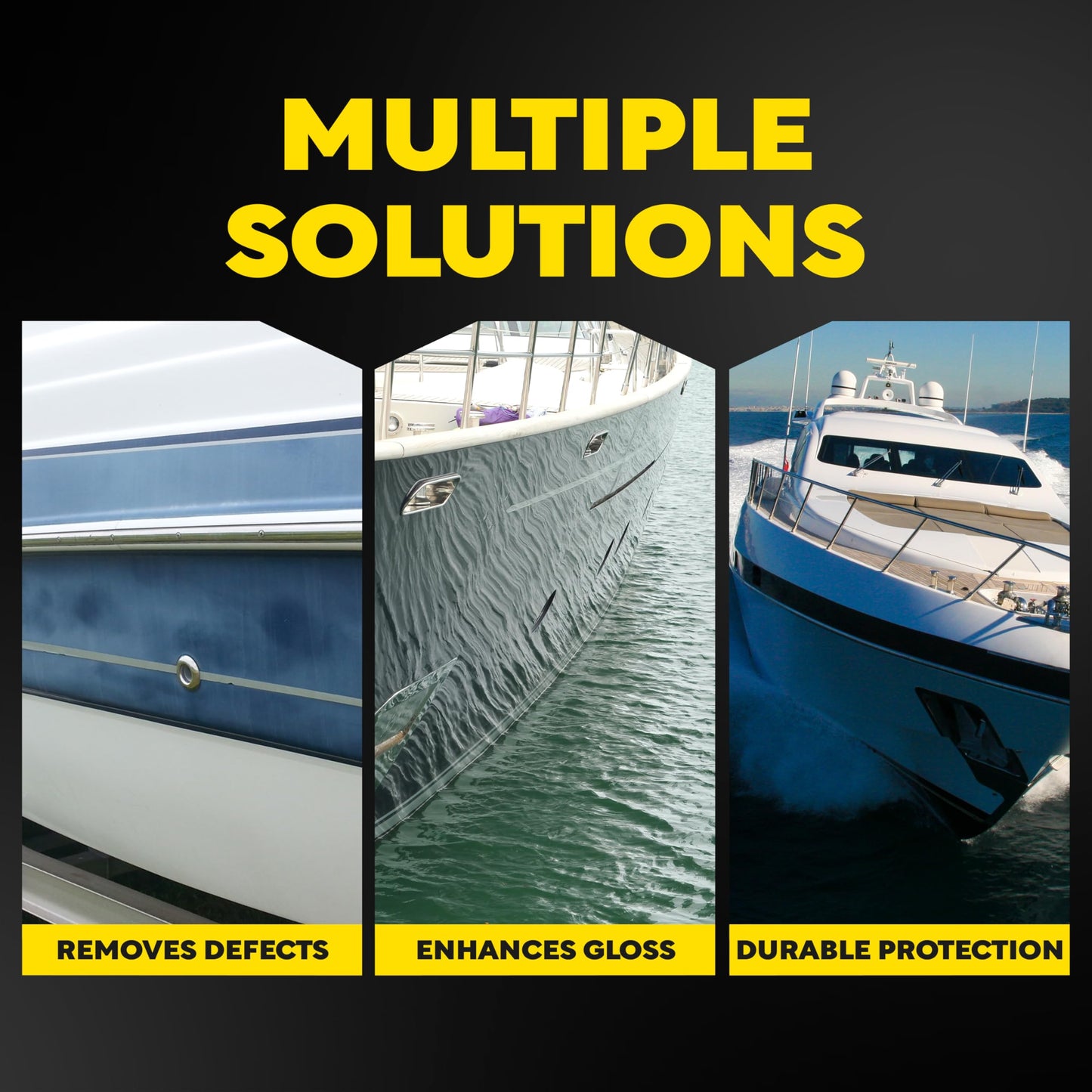 Meguiar's M4965 Marine/RV Fiberglass Restoration System, 3-Piece Marine Fiberglass Repair Kit Featuring Oxidation Remover for Boat Care Plus Boat Polish and Wax