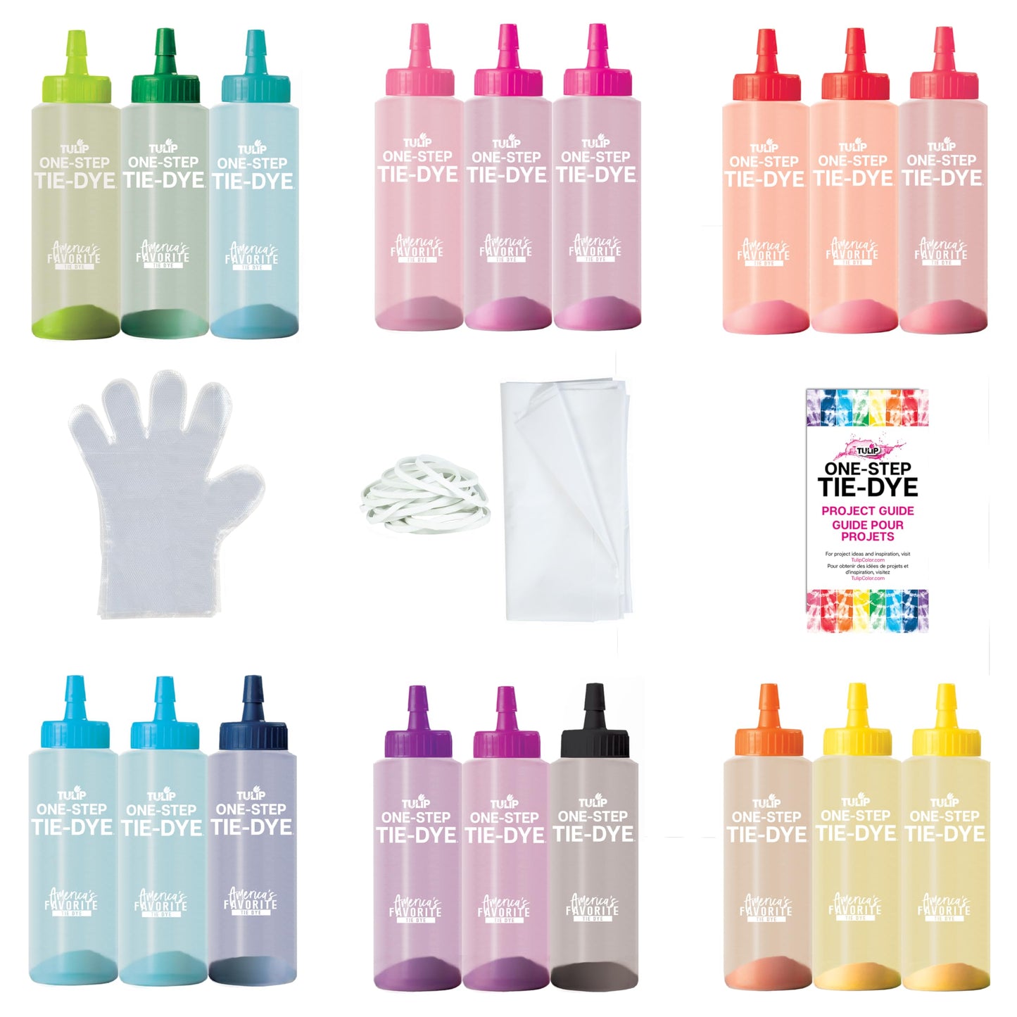 Tulip One Step Tie Dye Kit: Tie Dye Party Supplies, 18 bottles