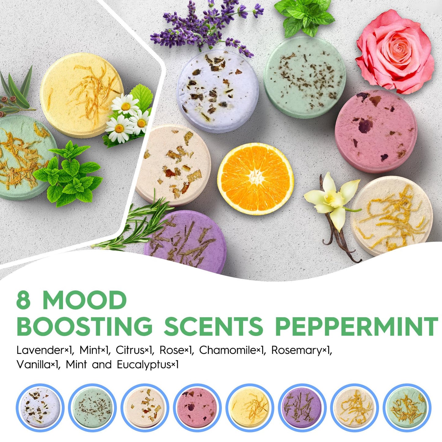 Shower Steamers Aromatherapy Mothers Day Gifts for Women 8 Pack, Shower Bombs Birthday Gift for Mom with Lavender Natural Essential Oils, Self Care Gifts for Women Lover Home Spa