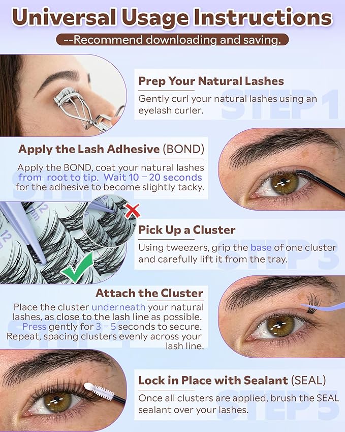Goddvenus Wispy Lash Clusters Natural Eyelash Clusters No Makeup Look Cluster Eyelash Extensions 10-16mm DIY Lash Extension CC Curve