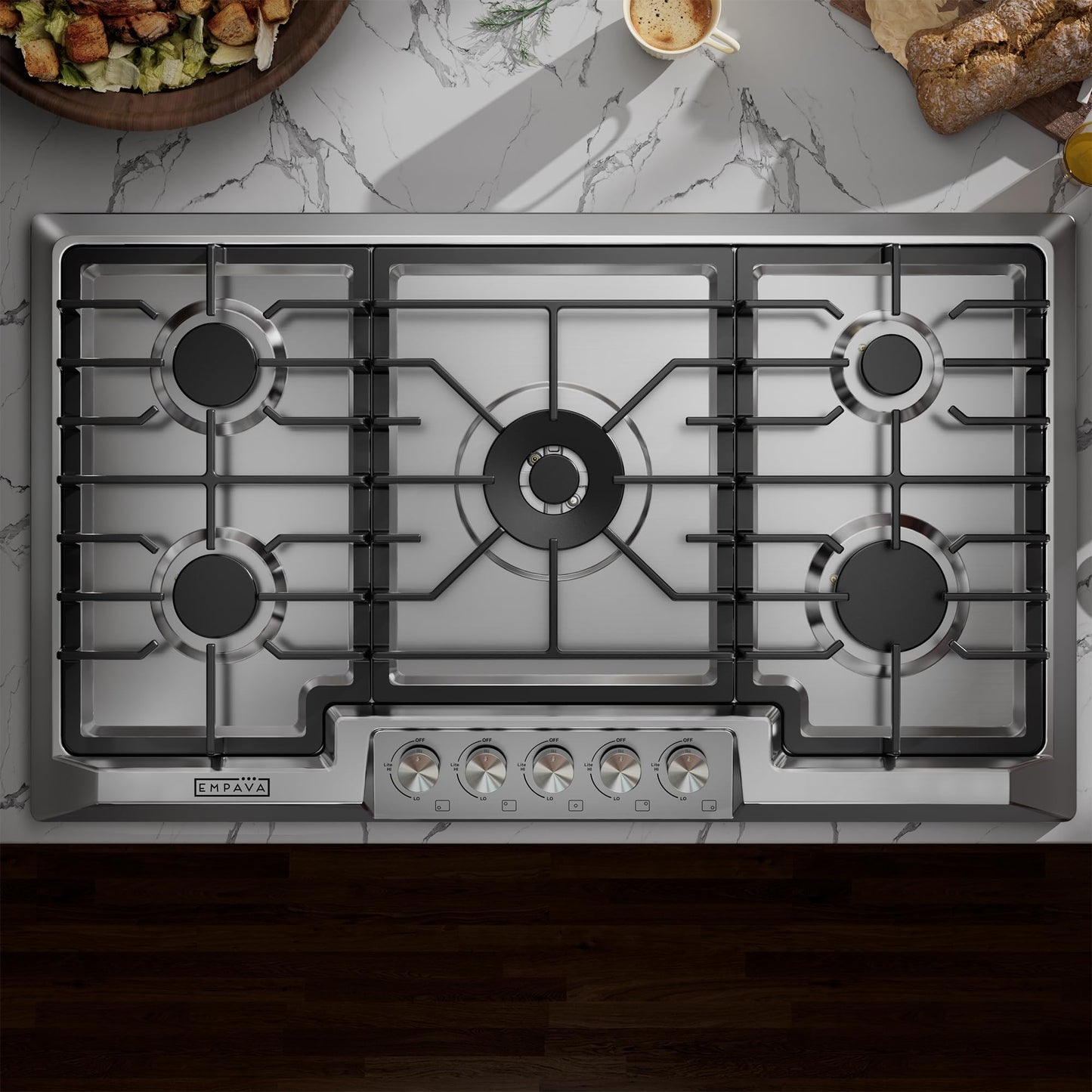 Empava 36" Stainless Steel 5 Italy Sabaf Burners Stove Top Gas Cooktop EMPV-36GC881