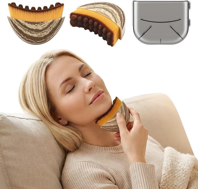 Lymphatic Contour Face Brush Facial Tool Dry Sculpting Massage Skin Gua Sha Beauty Glow Soft