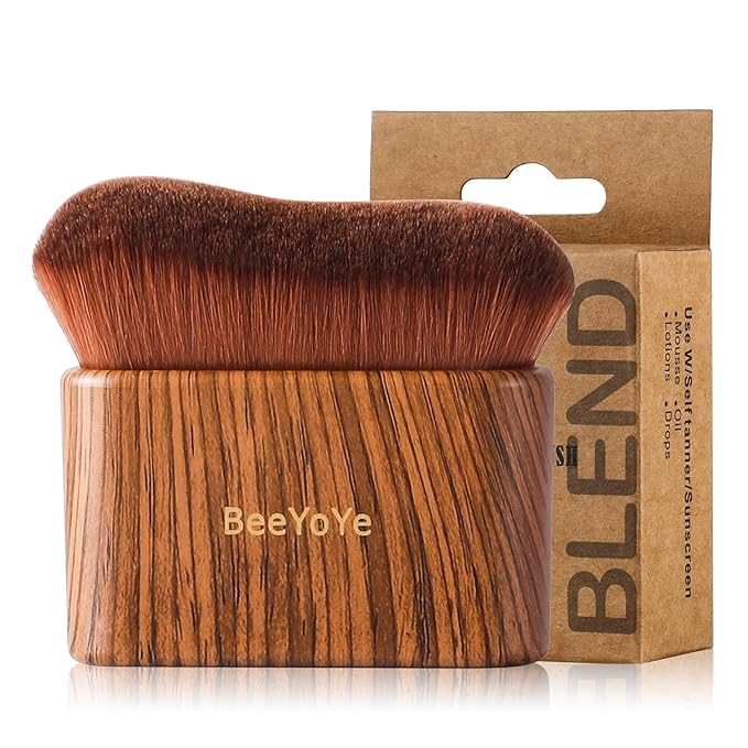 Self Tanner Tanning Brush for Self-Tan,Tanning Mitt Body Bronzer Brush for Self Tanner, Kabuki Leg Makeup Brush for Self Tanning Mousse