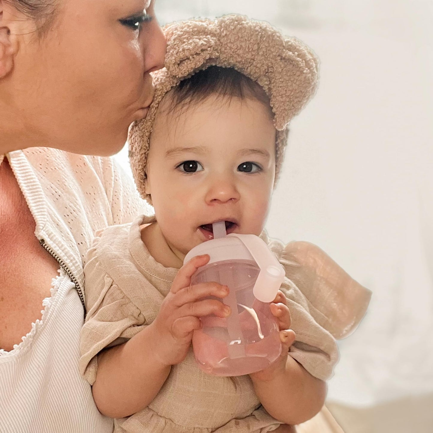 Moonkie Baby Straw cup | Silicone Toddler Sippy Cup Training Cup with Straw Lid | BPA-Free Drop-Proof Cup | Baby Led Weaning | 6 Months+, 5 oz, 2pack