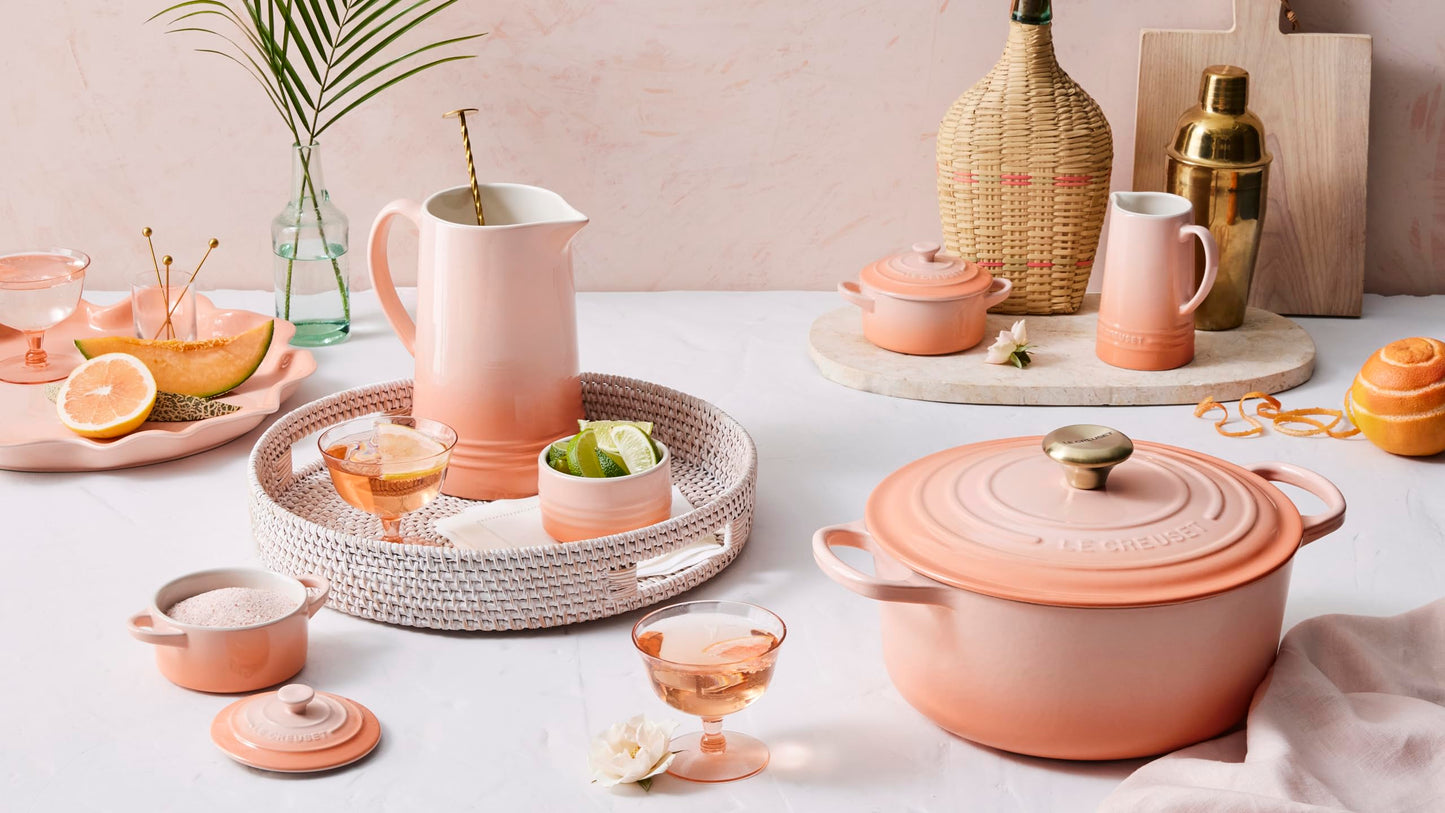 Le Creuset Stoneware Mini Round Cocotte, 8oz., Peche