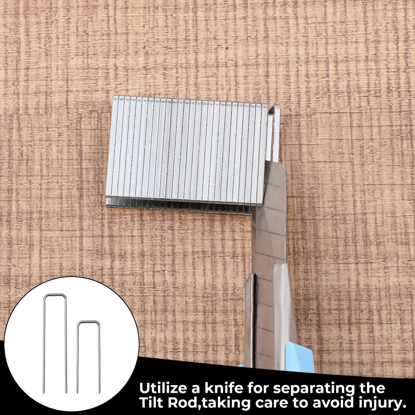 80Pcs Shutter Staples Louver Staples for Shutter Repair Pins Plantation Shutters Replacement Pins Shutters Louver Pin Staple Assortment (0.6 X 0.19, 0.75 X 0.19), Stainless Steel, Silver