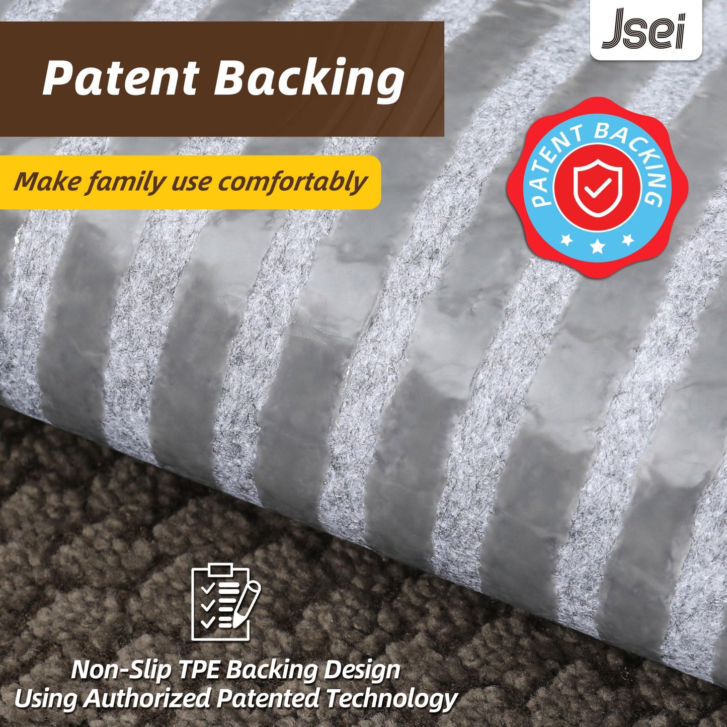JSEI Stair Treads for Wooden Steps, 14 Pack 9" X 28" Non-Slip Machine Washable Carpet Stair Treads with TPE Backing, Soft Indoor Stair Rug Runner for Kids Elders & Pets, 100% Polyester, Greyish Brown