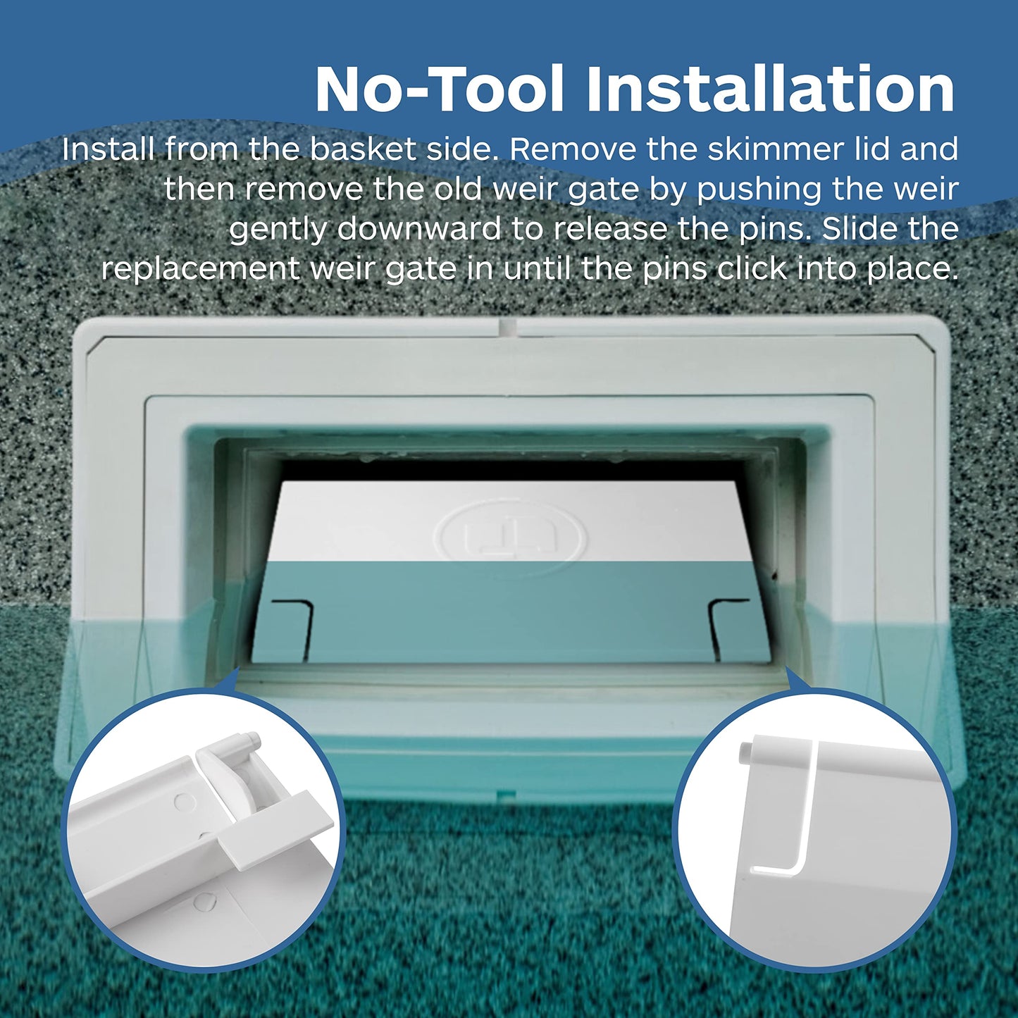 TonGass Exact Replacement for Hayward Skimmer SPX1082K, Skimmers Weir Gate for Swimming Pool Skimmer Flapper Door Compatible with SP1082, SP1083, SP1084, SP1085, SP1086 Automatic Skimmers - White