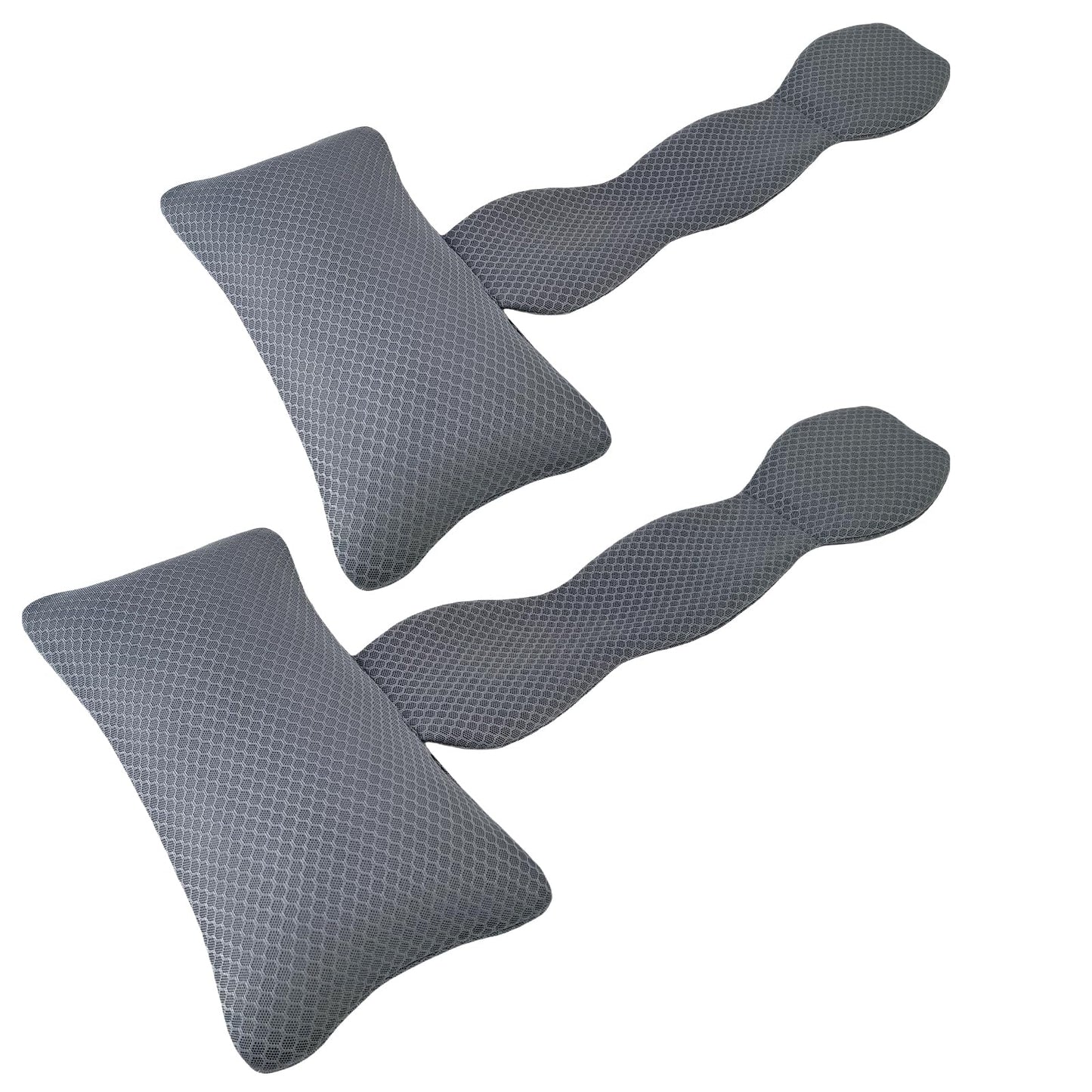 REEZEIVI 2 Pack Hot Tub Headrest Pillow,Chaise Lounge Pillows Outdoor 3D air mesh,Spa Pillow for Outdoor Hot Tub, Quick Drying and Washable,Head and Neck Support Pillow with Adjustable Weighted Strap