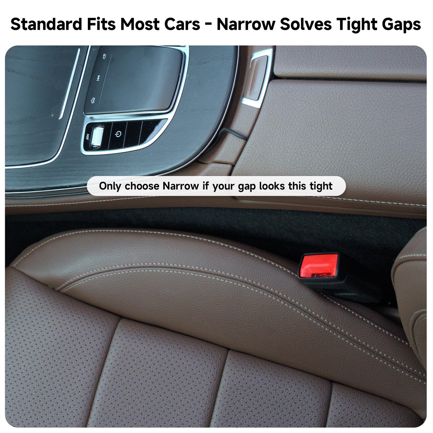 Givifive Car Seat Gap Filler Set of 2, 3IN1 Seat Side Gap Filler Plug with Storage Slot & Hook Function, Soft Foam Universal Fit Car SUV Truck Fill Gap Between Seats Console Organizer (Narrow Pink)