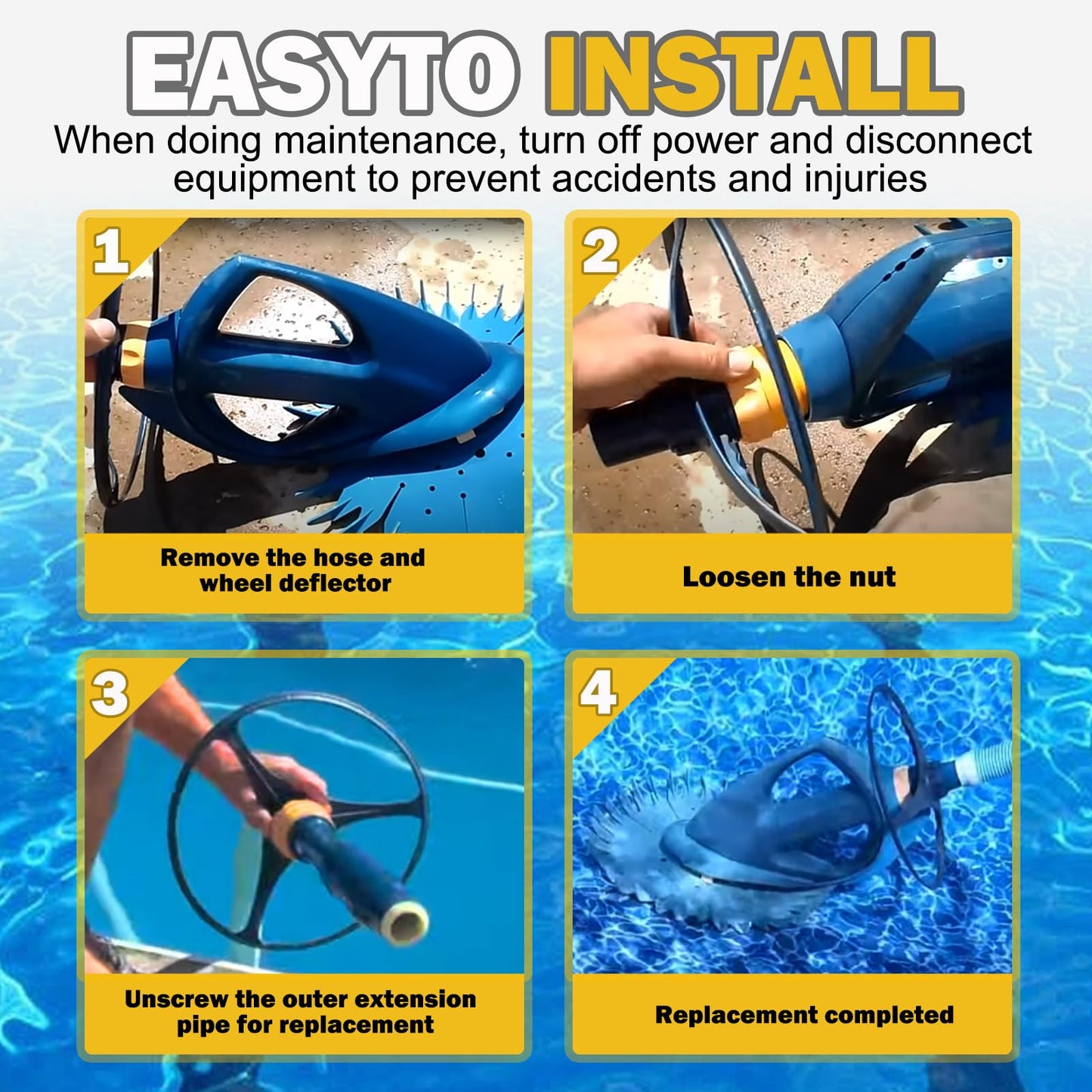 Premium W70326 Cassette Outer Extension Pipe with Handnut fits for Zodiac Baracuda G3/G3 Pro Suction Side Pool Cleaner- Premium Replacement Part for Enhanced Pool Cleaning