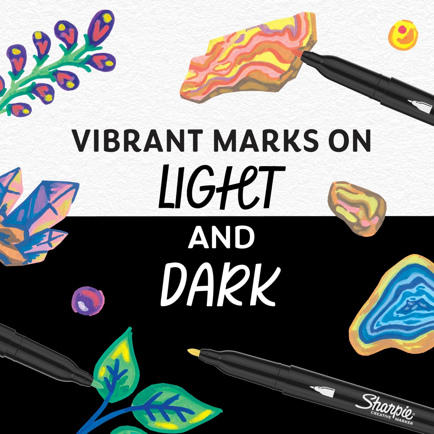 Sharpie Creative Markers, Water-Based Acrylic Paint Markers, Fine Tip, Assorted, 12 Count