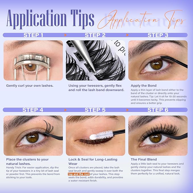 Pawotence Lash Clusters 200pcs Individual Lashes 40D Cluster Eyelash Extensions 9-16mm Eyelash Clusters Lash Extensions for Self Application (40D, 0.07D, 9-16mm)
