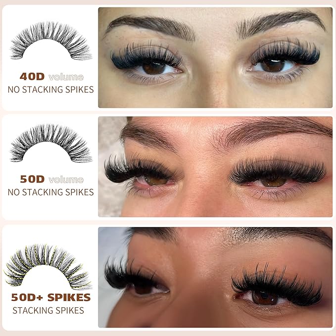 Geeneiya Volume Lash Clusters Kit with 16-18MM Spikes Eyelash Clusters 10-18MM DIY Lash Extension Kit D Cluster Eyelash Extensions Individual Lashes with Lash Bond and Seal, Tweezers for Beginners
