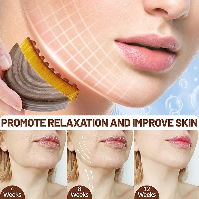 Lymphatic Contour Face Brush,Lymphatic Drainage Massager for Sculpting,Soft & Gentle Bristles Suitable for All Skin Types,Portable Ergonomic Gua Sha Brush with Travel Case