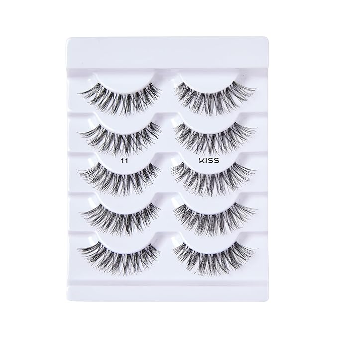 KISS So Wispy, False Eyelashes, '', 12mm, Includes 5 Pairs Of Lashes, Easy to Apply, Reusable Lash Clusters