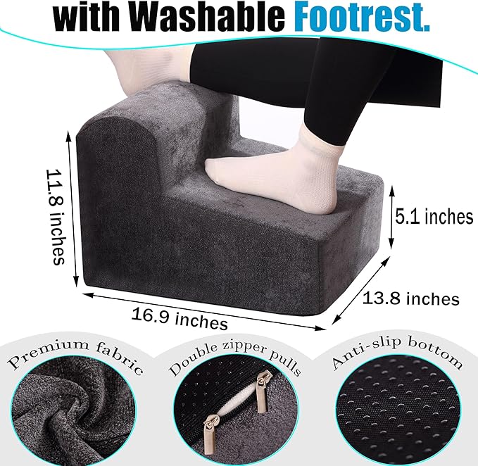 Foot Rest for Under Desk At Work.Ergonomic Foot Rest for Under Desk At Work,Rest for Under Desk Office & Home,Footstool Leg Elevation