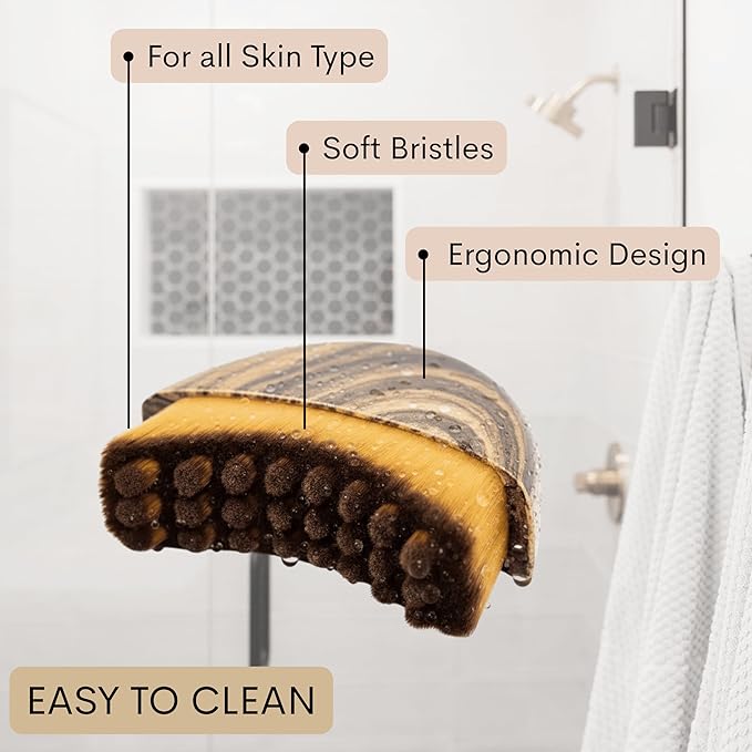 2 PCS Lymphatic Contour Face Brush for Facial Massage and Puffiness Reduction, Gentle Manual Lymphatic Drainage Massager, Soft Bristles for Sensitive Skin and Sculpted Look
