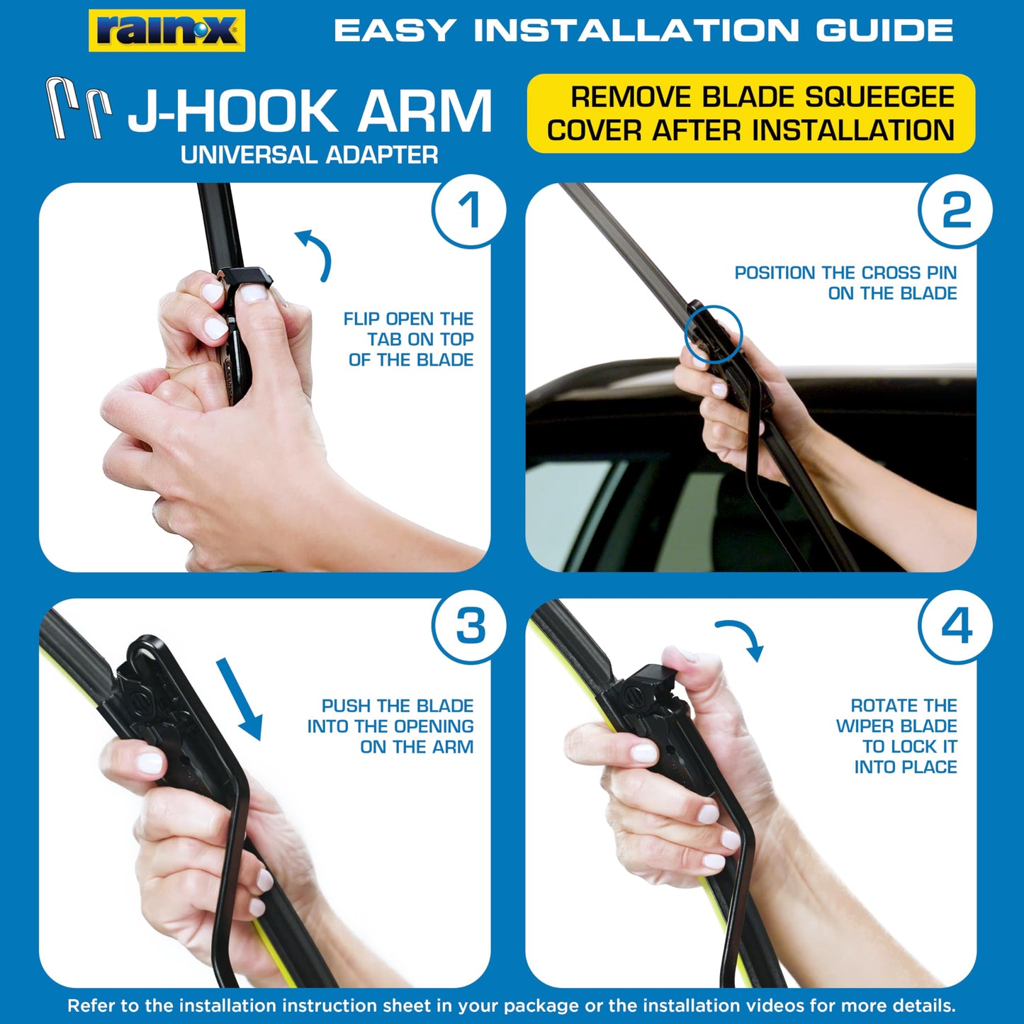 Rain-X Silicone AdvantEdge Wiper Blade 26" Windshield Wiper Blades Replacement, All-Weather Performance Lasts 2X Longer, Premium Beam, Installock Adapter for Easy Fit (Pack of 1)