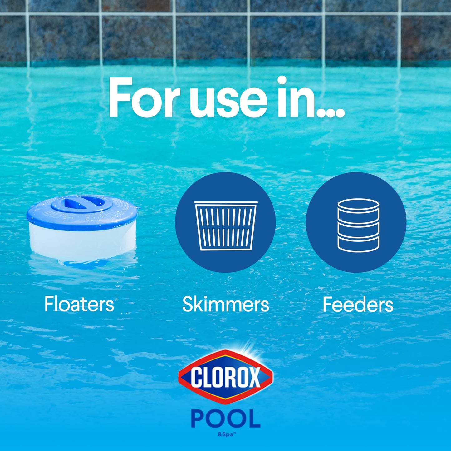 Clorox Pool&Spa XTRABLUE 3” Chlorinating Tablets, Individually Wrapped, Kills Bacteria & Stops Algae (35 LB)