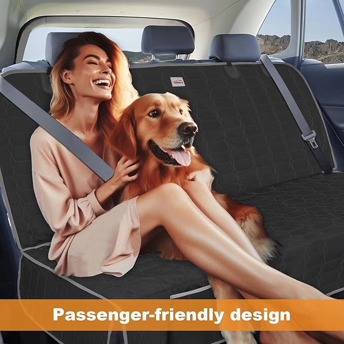 Relidura Bench Seat Cover for SUV Waterproof Seat Covers for Dogs in Car Non-Slip Dog Car Seat Cover for Back Seat Heavy Duty Protector for Suvs Rear Seat Covers for SUVs
