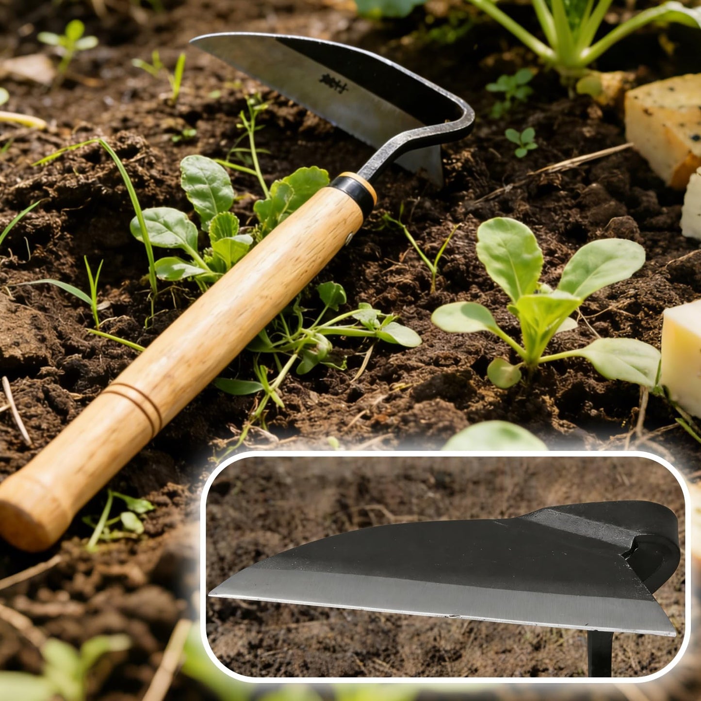 Kana Hoe 217 Japanese Garden Hand Hoe Sickle (Right-Handed)