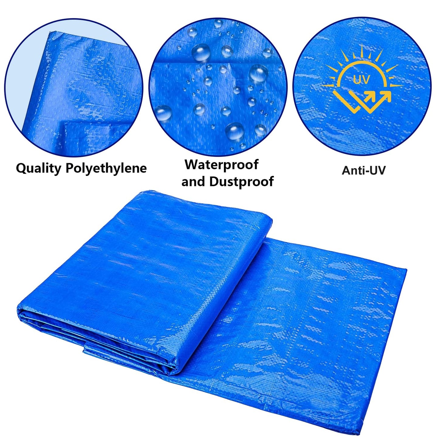 codree 9.7 x 6.7 Ft Rectangular Pool Ground Cloths- Waterproof PE Swimming Pool Ground Cloth- Dust-Proof Heavy Duty Square Ground Cloth Pool Tarp for Above Ground Pools