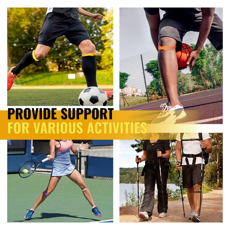 Fit Geno Knee Strap Patella Support: Knee Band for Patellar Tendon Pain Relief - Knee Brace for Tendonitis Jumpers Running Sports Basketball Men Women 2 Packs (Black)