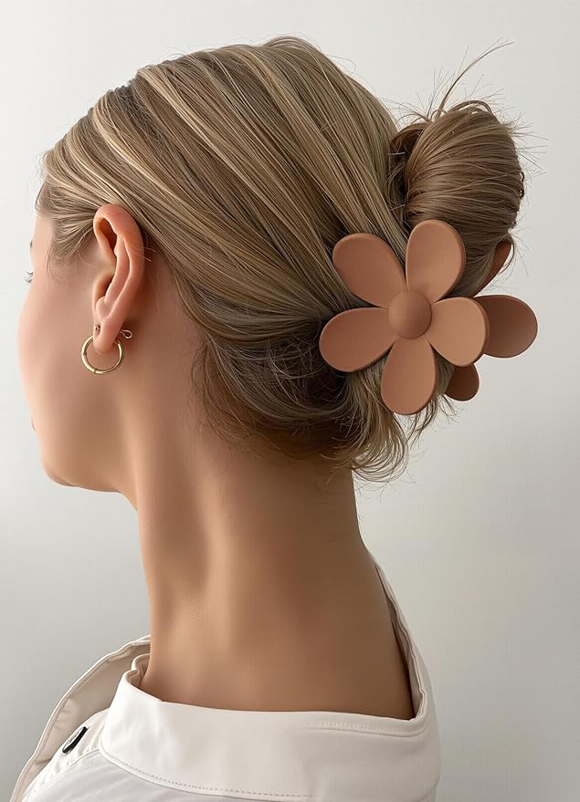 8PCS Hair Clips for Women, Flower Claw Clips for Thick Hair, Non-Slip Hair Accessories with Multi-Styles, Different Color Hair Claw Clips and Variety Pack, Ideal for Girls