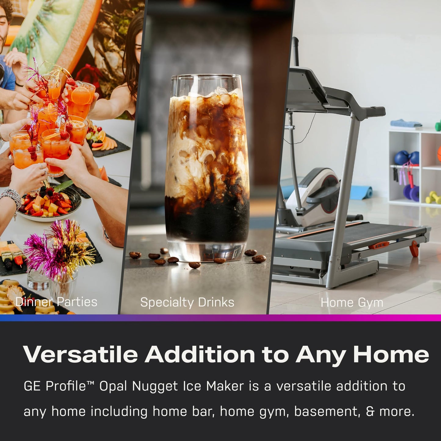 GE Profile Opal 2.0 with 0.75 Gallon Tank, Chewable Crunchable Countertop Nugget Ice Maker, Scoop included, 38 lbs in 24 hours, Pellet Ice Machine with WiFi & Smart Connected, Stainless Steel