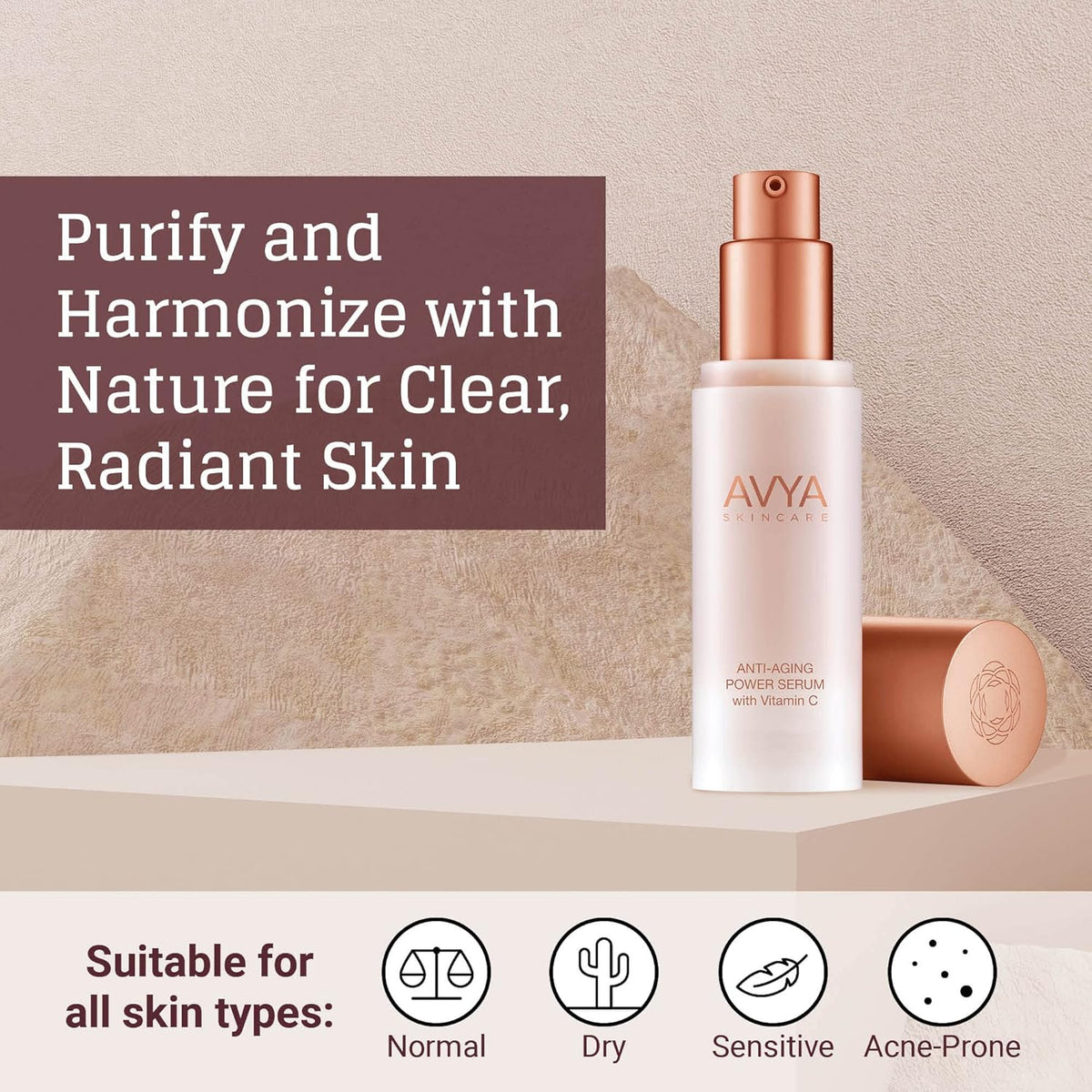 AVYA Anti-Aging Power Serum - Hyaluronic Acid Face Serum Plumps and Brightens Skin/Retinol Treatment Reduces Fine Lines and Boosts Collagen for Smoother Skin / 1oz (30ml)