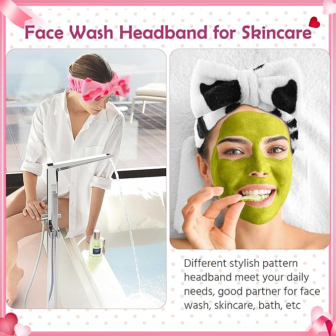 WSYUB 3PCS Spa Headbands, Headbands for Face Washing, Makeup Skincare Headband for Girls Women Spa Birthday Party