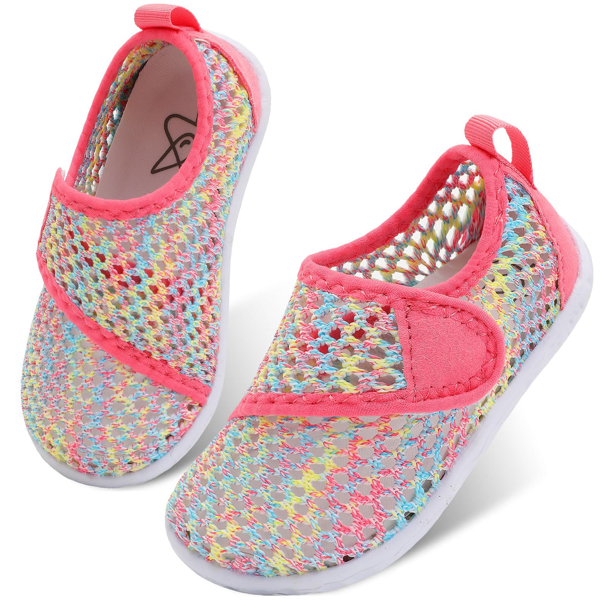 LeIsfIt Boys Girls Water Shoes Kids Aqua Socks Toddler Quick-Dry Swimming Shoes Non-Slip Summer Shoe for Beach Pool Surf, Colorful, 8 Toddler
