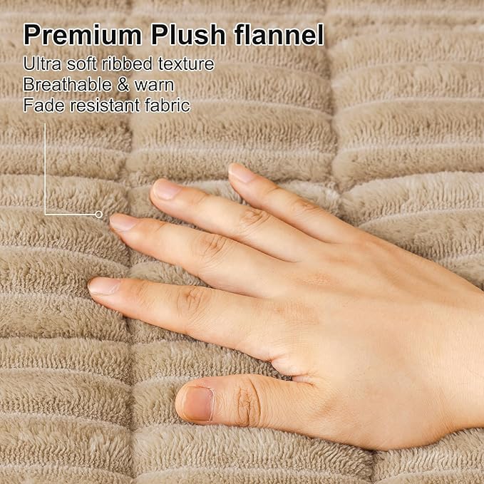 Smiry Couch Cover for Dogs Washable, Non Slip Fuzzy Pet Couch Covers for 3 Cushion Sofa Pet Friendly, Thick Soft Sofa Slipcovers Cushion Protector (Khaki, 27.6" x 70.9")