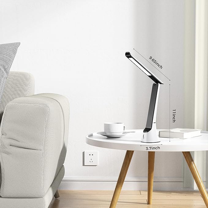 Light Therapy Lamp, 10000 LUX UV-Free LED Sunlight, Full Spectrum Mood Light With Touch Control and Night Light Function for Work, Office, Home - White