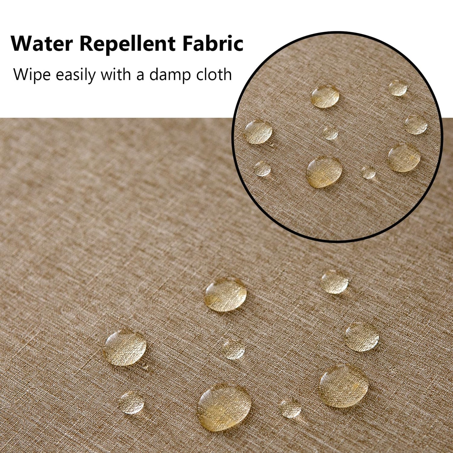 youngseahome Patio Seat Cushion Covers,Washable Slip Covers Replacement,Waterproof Outdoor Furniture Chair Cushion Pillow Seat Cover for Couch,Garden,Sofa,Flax,24"×24"×4"(4 Covers Only)