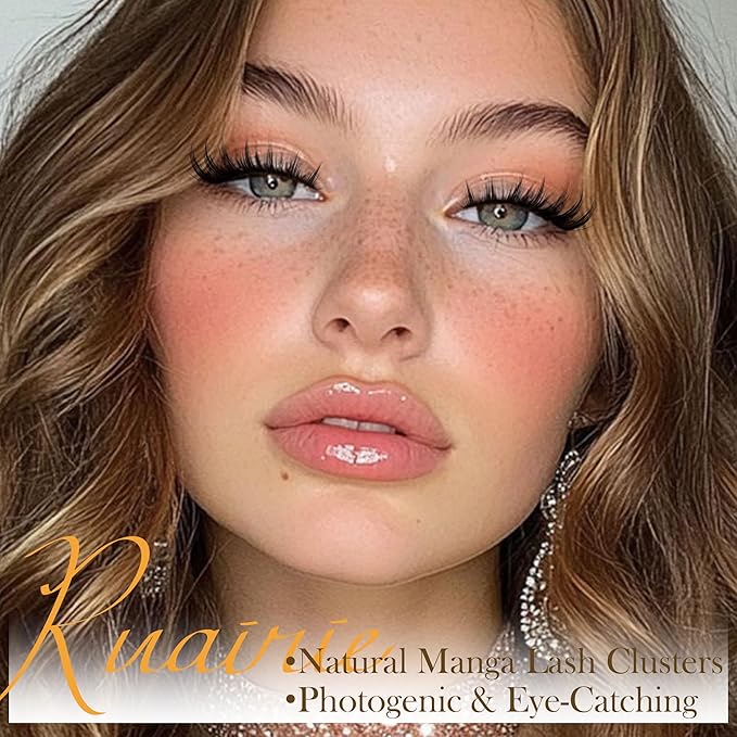 Manga Lash Clusters Spiky Eyelash Clusters Wispy Cluster Eyelash Extensions Fairy Lashes Clusters Natural Individual Lashes 240pcs Anime DIY Lash Extensions 10-16mm Cluster Lashes by Ruairie