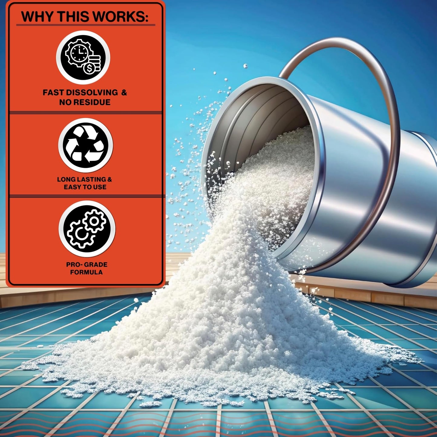 Swimables 8-Pounds Premium Pool Stabilizer & Conditioner, Max Strength Cyanuric Acid for Pools, Spa & Salt Water – Reduces Chlorine Loss, Ideal for Swimming & Hot Tubs