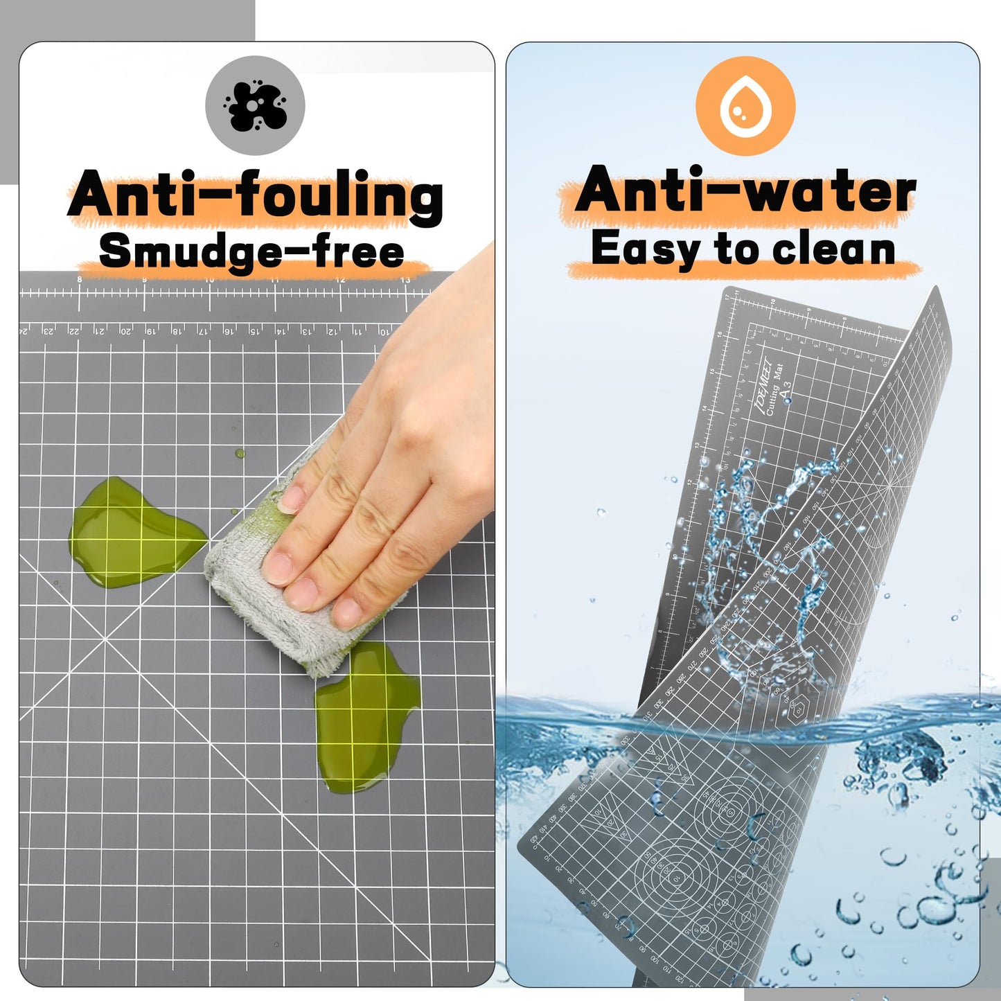 Premium 5 Pcs Self Healing Cutting Mat 18'' x 12'', A3 Non-slip Sewing Mat for Quilting, 5-Ply Rotary Cutting Board Double-Sided for Crafts Cutting Fabric Scrapbooking Modeling Projects